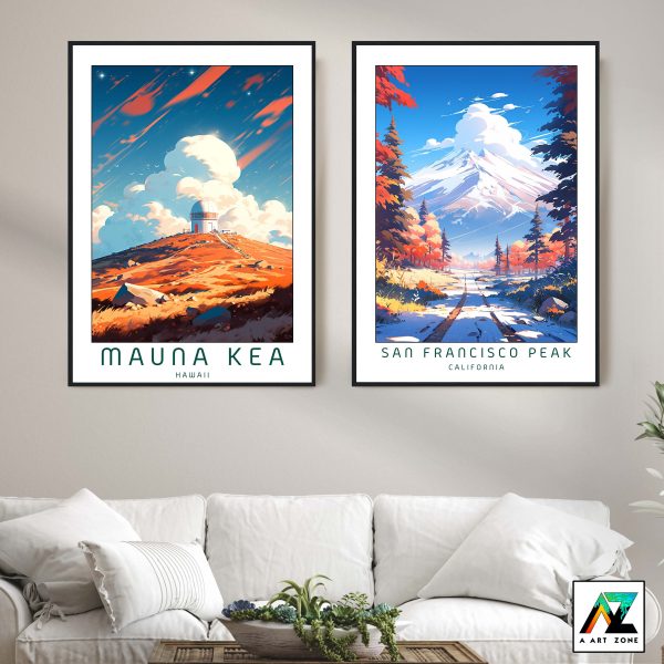 Nature Meets Volcanic: Framed Mauna Kea Wall Art in Hawaiʻi County, Hawaii, USA