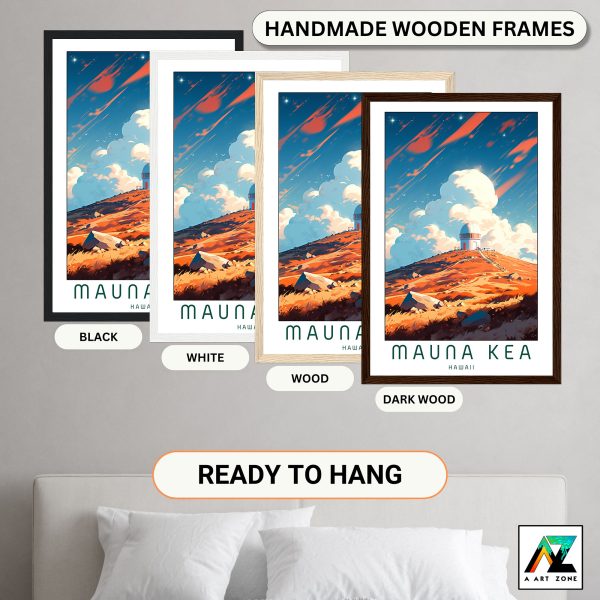 Hawaii's Fiery Beauty: Framed Wall Art of Mauna Kea