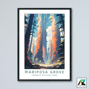 Mariposa Majesty: Framed Wall Art Celebrating Yosemite's Grove Grandeur
