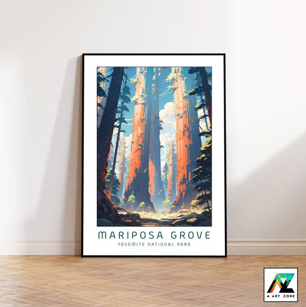 Canvas of Wilderness: Framed Masterpiece Showcasing Yosemite Mariposa Grove