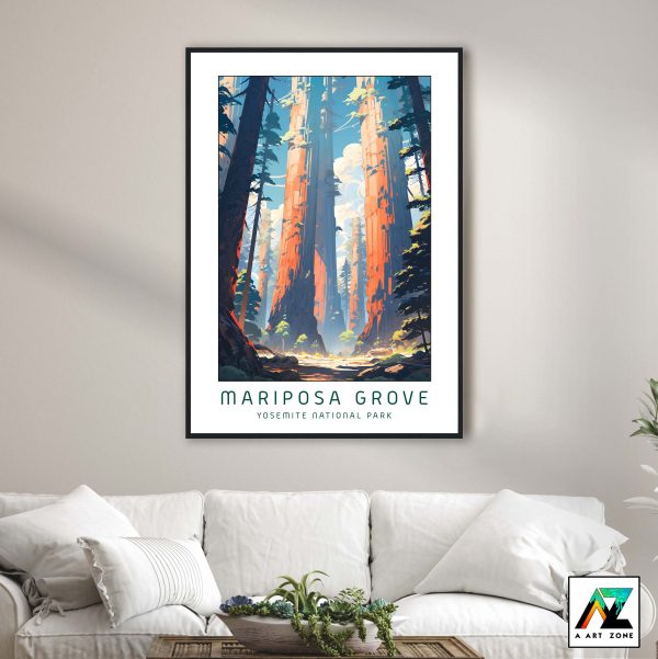 California Charm: Yosemite Mariposa Grove Wall Art in Eastern Central California