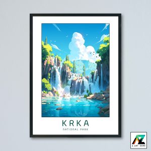 Nature's Tranquility: Framed Wall Art of Krka National Park in Croatia
