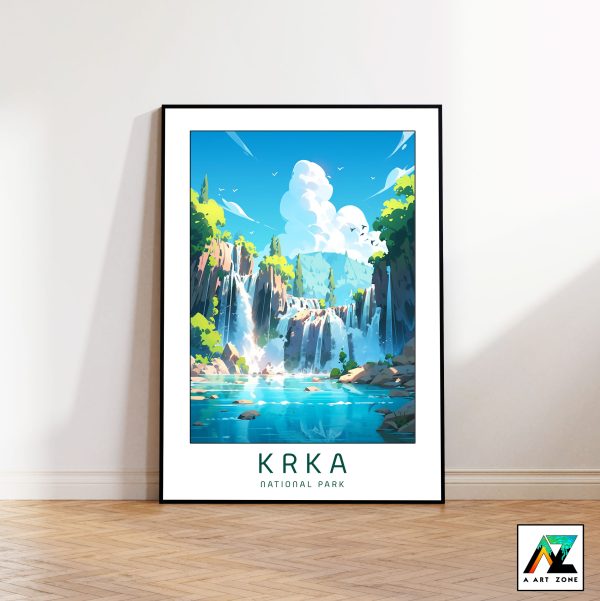 Krka Majesty: Framed Wall Art Unveiling the Beauty of Šibenik Knin County in Croatia