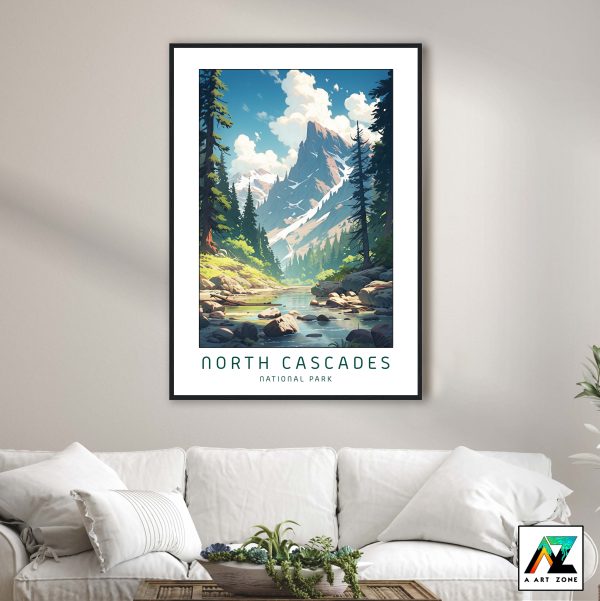 Cascades Majesty: Framed Wall Art Unveiling the Beauty of Sedro Woolley in Washington