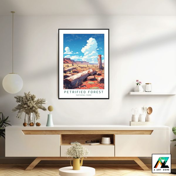Petrified Majesty: Framed Wall Art Celebrating Petrified Forest National Park's Ancient Grandeur