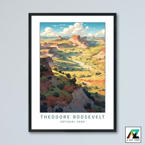 Roosevelt's Majesty: Framed Wall Art Unveiling the Beauty of McKenzie County in North Dakota