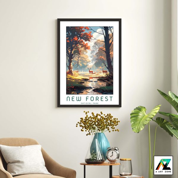 New Forest Majesty: Framed Wall Art Unveiling the Beauty of Southampton in England