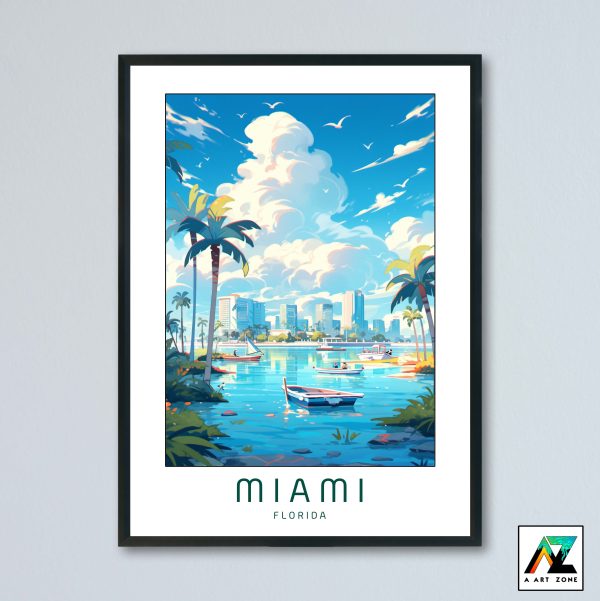 Miami Majesty: Framed Wall Art Unveiling the Dynamic Cityscape of Miami Dade County