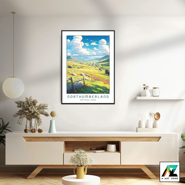 Canvas of Tranquility: Framed Masterpiece Showcasing Northumberland National Park