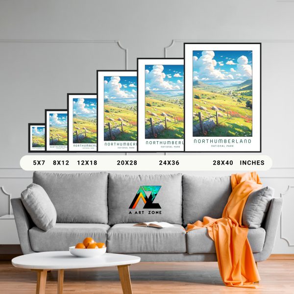 Redefine with Countryside Beauty: Cheviot Hills Framed Art at Northumberland National Park