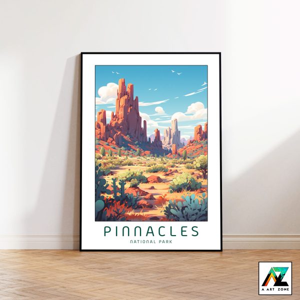 Pinnacle Peaks: Framed Wall Art Celebrating Pinnacles National Park's Breathtaking Scenery