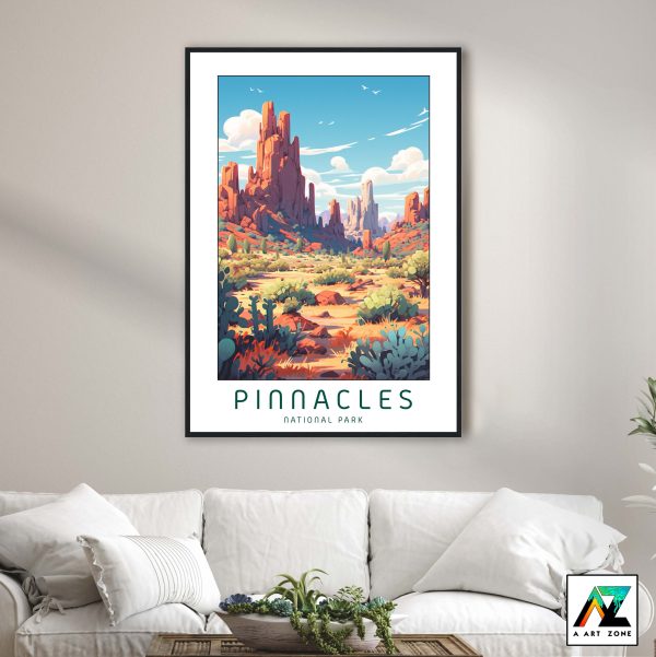 Pinnacle Majesty: Framed Wall Art Unveiling the Beauty of San Benito County in California