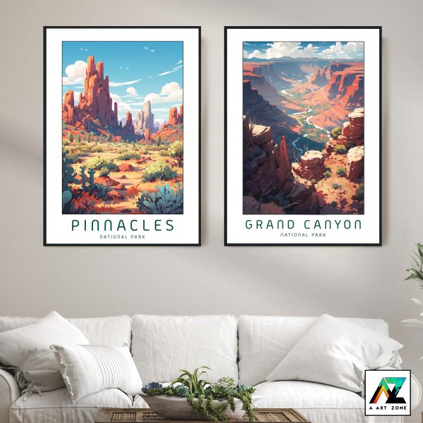 Canvas of Majesty: Framed Masterpiece Showcasing Pinnacles National Park