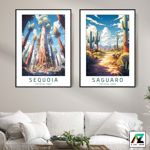 Elevate with Sequoia: National Park Framed Masterpiece