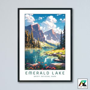 Canada's Gem: Emerald Lake Banff National Park Wall Art in Alberta's Rockies