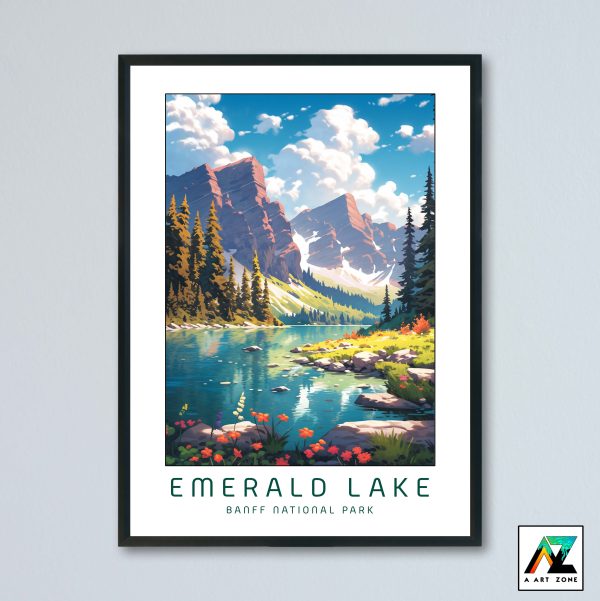Canada's Gem: Emerald Lake Banff National Park Wall Art in Alberta's Rockies
