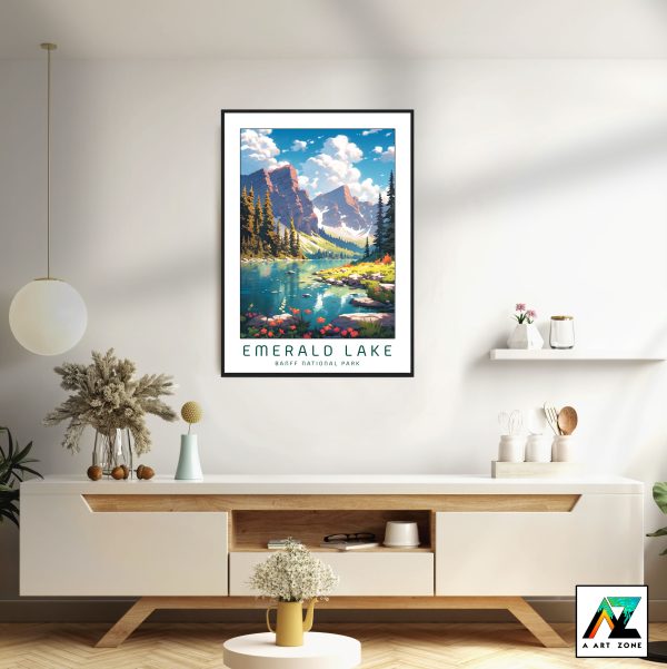 Serenity in Frames: Emerald Lake Banff National Park Wall Art Extravaganza