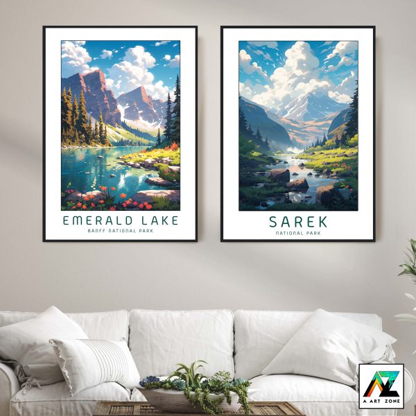 Emerald Elegance: Framed Wall Art Celebrating Banff National Park's Scenic Lake Beauty
