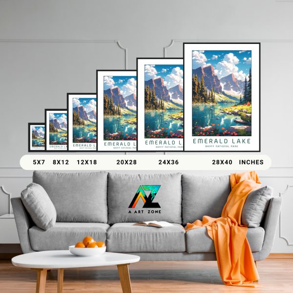 Banff Majesty: Framed Wall Art Unveiling the Beauty of Alberta's Rockies and Emerald Lake