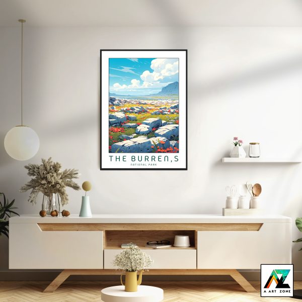 Nature's Symphony: Framed Wall Art of The Burren's National Park in Ireland