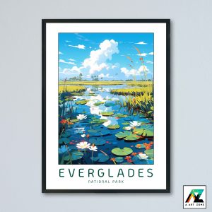 Canvas of Lush Beauty: Framed Masterpiece Showcasing Everglades National Park