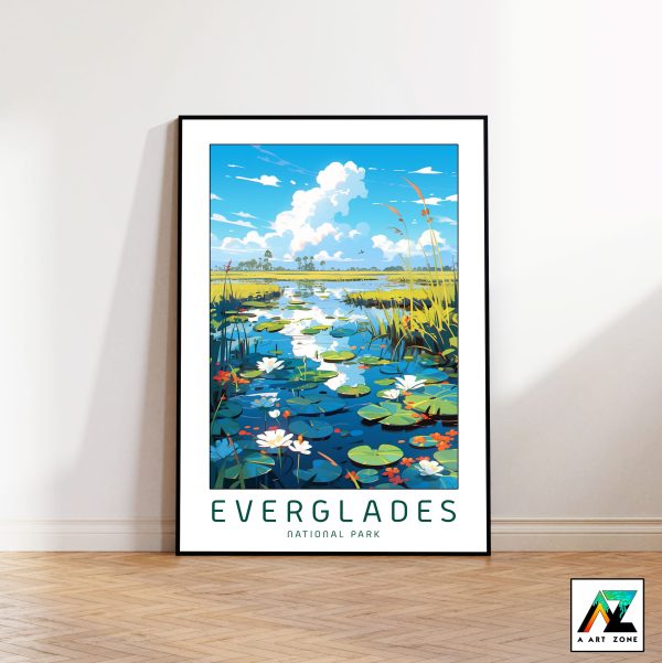 Everglades Majesty: Framed Wall Art Unveiling the Beauty of ‎Everglades City in Florida