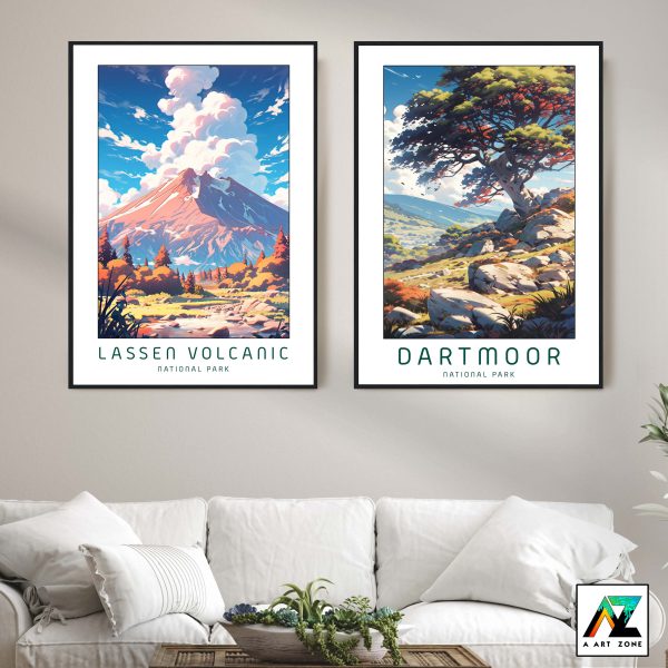 Canvas of Dynamic Beauty: Framed Masterpiece Showcasing Lassen Volcanic National Park