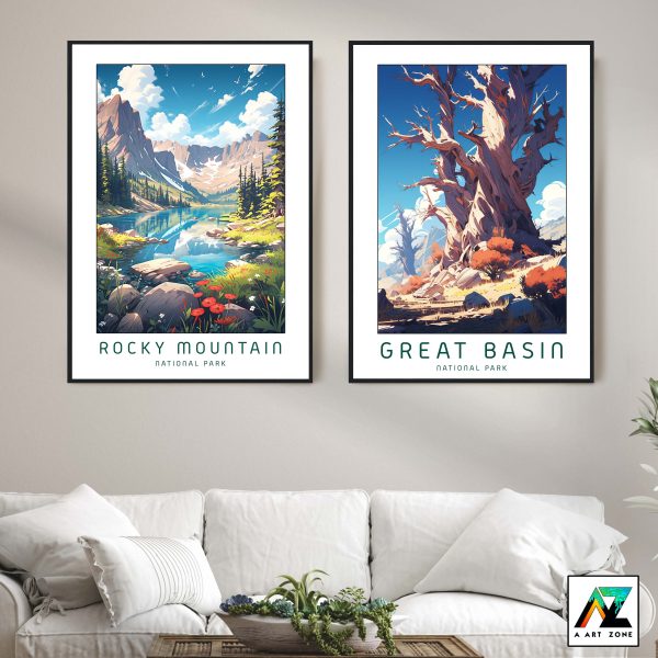 Serenity in Frames: Rocky Mountain National Park Wall Art Extravaganza