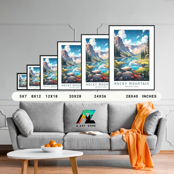 Nature's Elegance: Framed Wall Art of Rocky Mountain National Park in Colorado