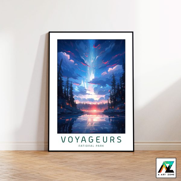 Nature's Tranquility: Framed Wall Art of Voyageurs National Park in Minnesota