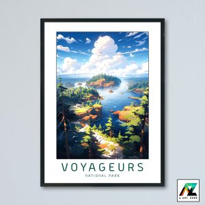 Luminous Landscapes: Framed Artwork Showcasing Saint Louis' Nighttime Serenity in Voyageurs