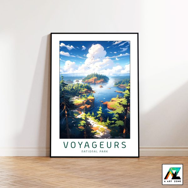 Redefine with Illuminated Beauty: Saint Louis Framed Art at Voyageurs National Park Night Scenery