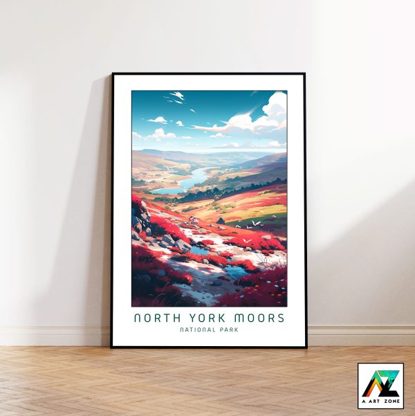 Canvas of Moorland Beauty: Framed Masterpiece Showcasing North York Moors National Park