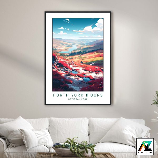 Nature's Tranquility: Framed Wall Art of North York Moors National Park in England
