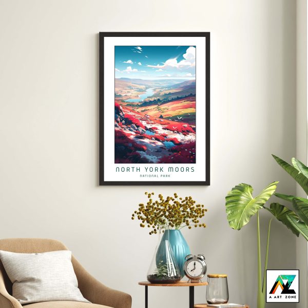 Moorland Majesty: Framed Wall Art Unveiling the Beauty of North York Moors in England