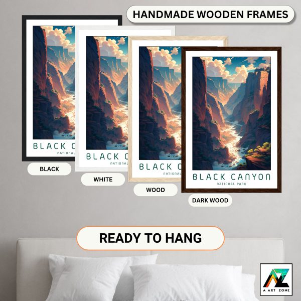 Black Canyon Majesty: Framed Wall Art Unveiling the Beauty of Montrose, Colorado
