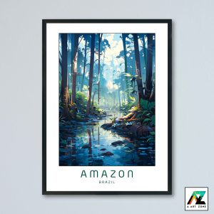 Nature's Palette: Amazon Forest Manaus Framed Wall Art