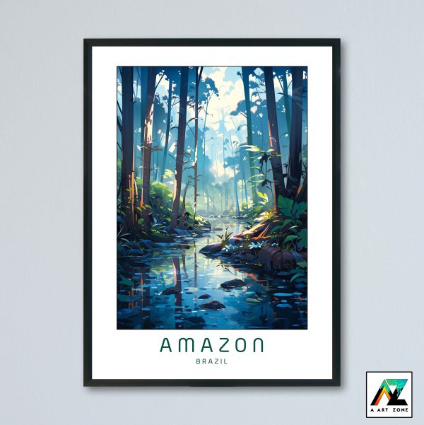 Nature's Palette: Amazon Forest Manaus Framed Wall Art