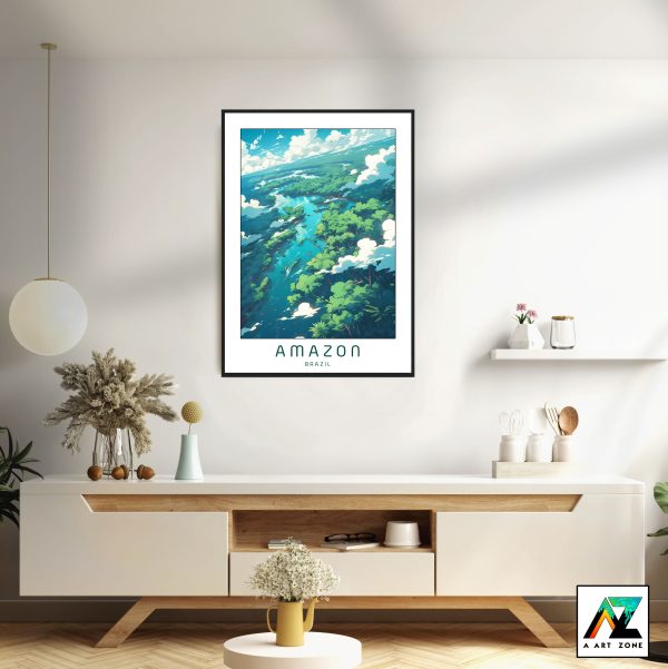 Nature's Freshness: Amazon Forest Greenery Framed Wall Art