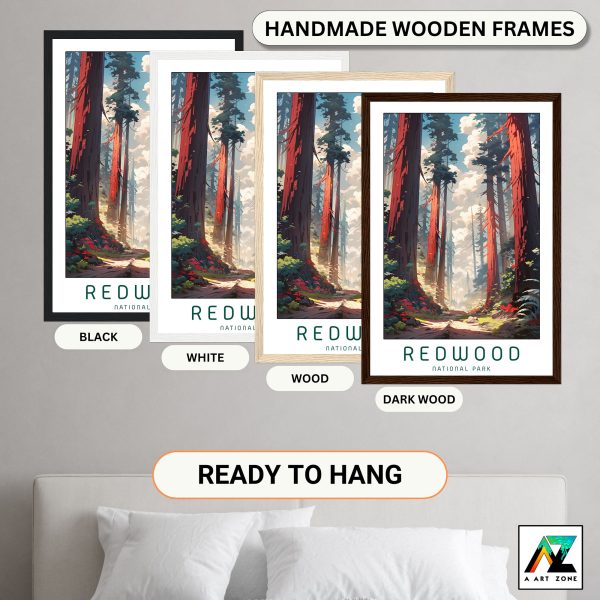 Woodland Serenity: Redwood National Park Framed Wall Art Extravaganza
