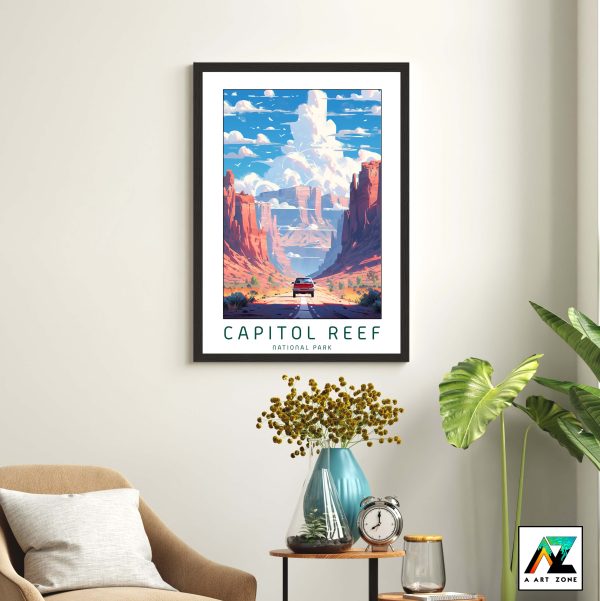 Nature's Symphony: Capitol Reef National Park Framed Wall Art Delight