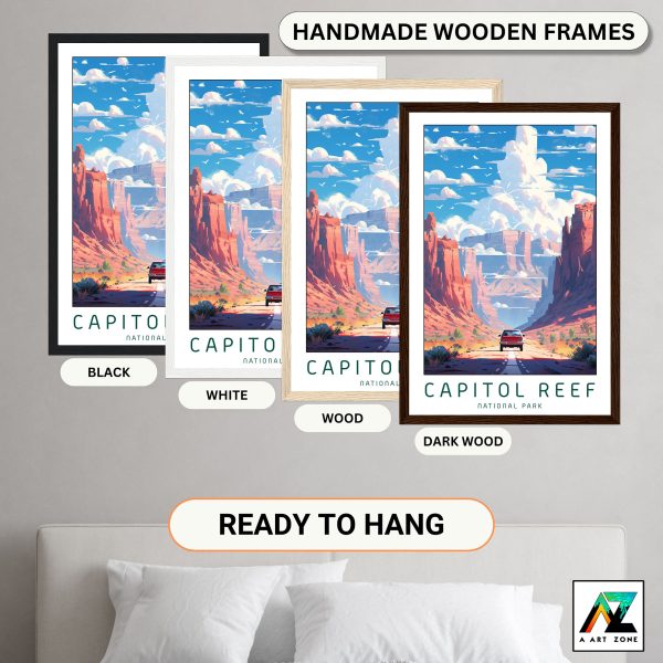 Red Rock Tranquility: Framed Wall Art of Capitol Reef National Park
