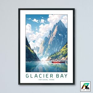 Nature's Symphony: Glacier Bay National Park Framed Wall Art Delight"