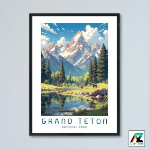 Jackson's Beauty: National Park Scenery Framed Wall Art in Wyoming