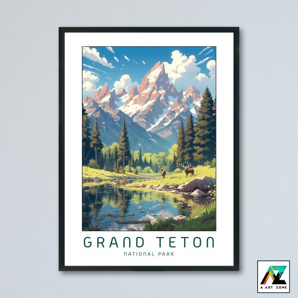 Jackson's Beauty: National Park Scenery Framed Wall Art in Wyoming