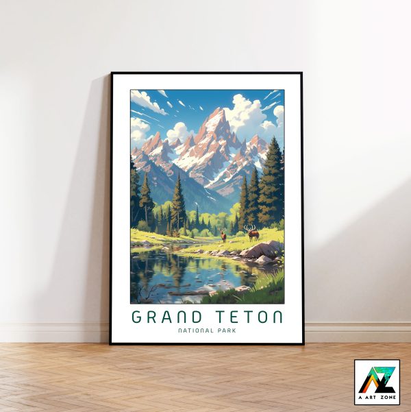 Nature's Grandeur: Grand Teton National Park Framed Wall Art Delight