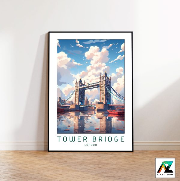 Cityscapes Unveiled: Framed Tower Bridge Wall Art in London, England