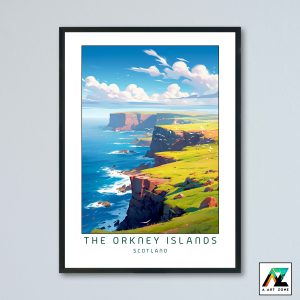 The Orkney Islands Wall Art Orkney Scotland UK - cliff Scenery Artwork