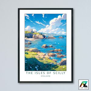 The Isles of Scilly Wall Art Cornwall England UK - Coast Scenery Artwork
