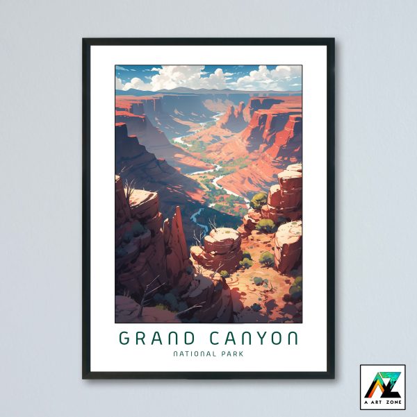 Canyon Serenity: Grand Canyon National Park Framed Wall Art Extravaganza